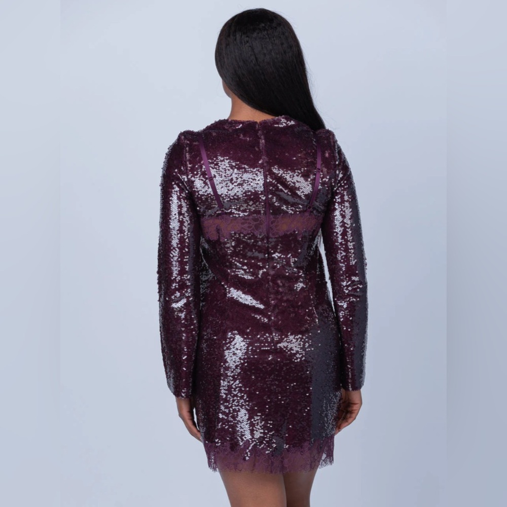 Elegant Long Sleeve Sequin Dress - Picture 3 of 11